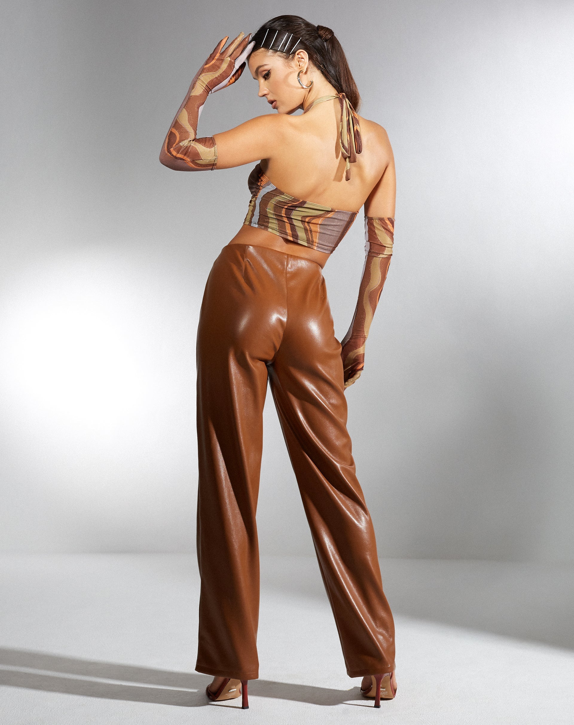 Imagen de MOTEL X IRIS Pantalón Patria en PU Chocolate