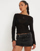 image de Armina Long Sleeve Top in Black