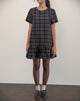 Image of Asterin Mini Smock Dress in Navy Mustard Check