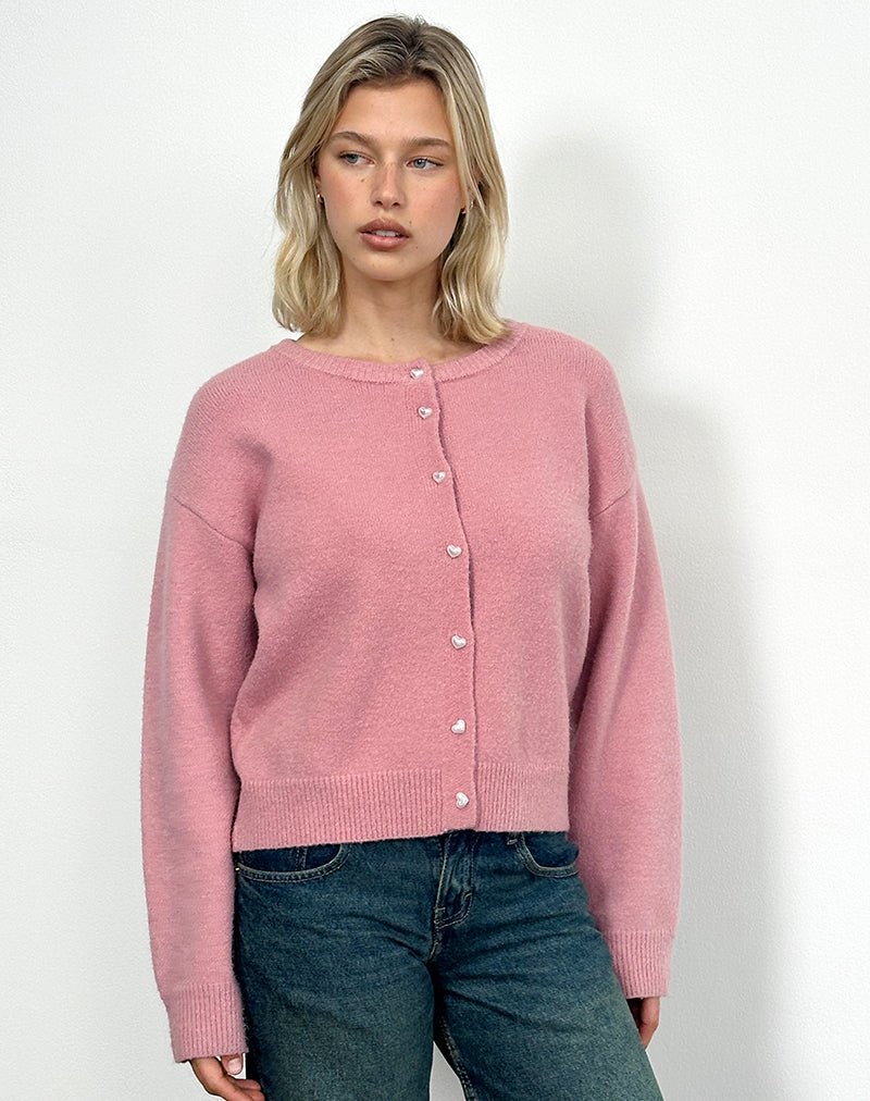 Image of Aura Cardigan in Dusty Pink