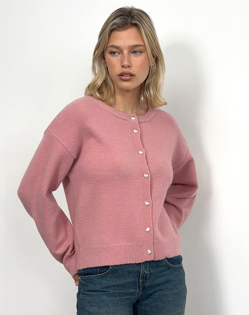 Image of Aura Cardigan in Dusty Pink