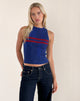 Image of Bonisa Vest in Blue with Red Stripe