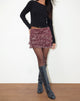 Image of Camigo Ruffle Mini Skirt in Abstract Leo Spot