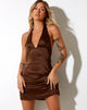 Image de la robe bodycon Coda en satin Rich Brown