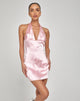 Robe slip Coda en rose satiné