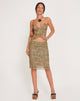 Image de Rajhu Mesh Midi Skirt in Tonal Paisley Green