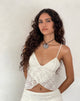 Image de Cojira Lace Butterfly Top in Ivory