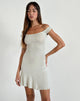 Image of Cynthia Mini Dress in Shimmer Rib Ivory