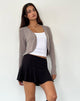 Image of Despina Knitted Long Sleeve Shrug in Warm Grey (Gris chaud)