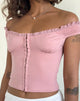 Image of Dovica Corset Top in Pink Lady