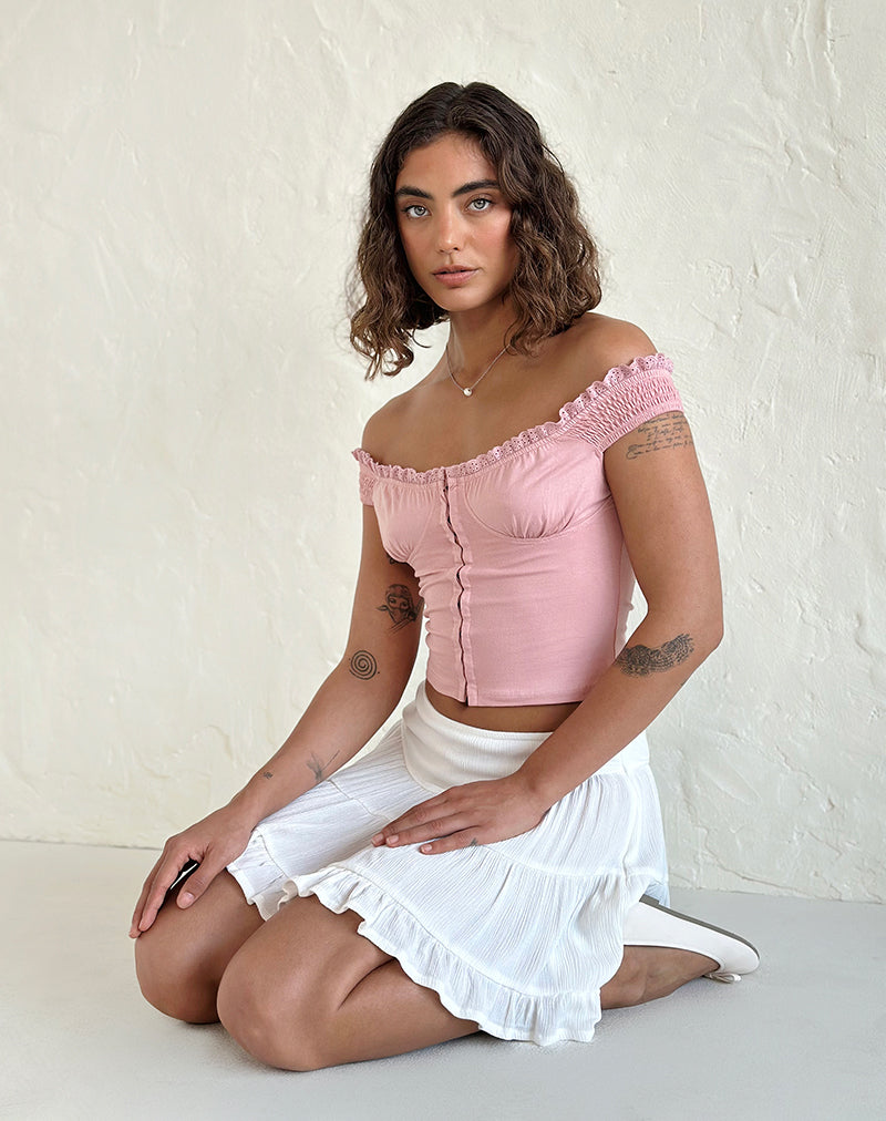 Image of Dovica Corset Top in Pink Lady