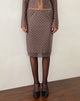 Image of Eldonia Midi Skirt in Basic Polka Brown