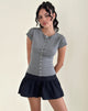 Image of Elmira Top in Flat Knit Grey