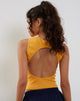 Image of Gelsho Open Back Tank Top in Faded Orange Rib