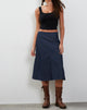 Image de Imbrella Denim Midi Skirt in Dark Indigo