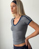 Image de Izolde Tee in Grey Navy Sporty Micro Spot