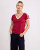 Image of Janan Top in Adrenaline Red with White Binding