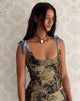 Image de Jatmi Corset Top in Brown Forest Tapestry