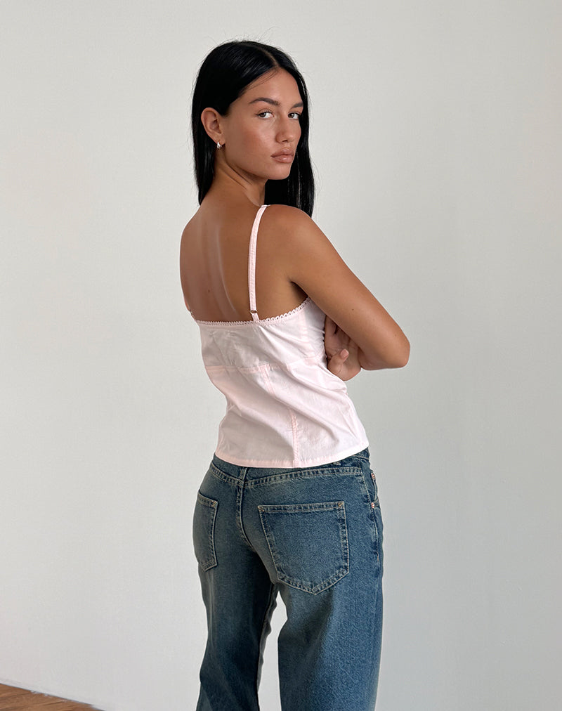 image of Jepuni Cami Top in Light Pink Poplin