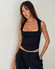 Image de Jinisa Corset Top in Black Sateen