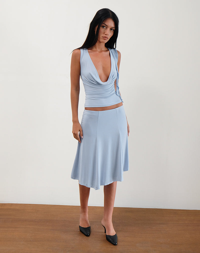 Saylor Sleeveless Top in Slinky Sky Blue