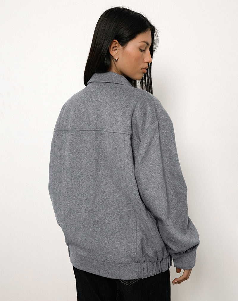 Image of Karinta Jacket in Grey Marl Wool