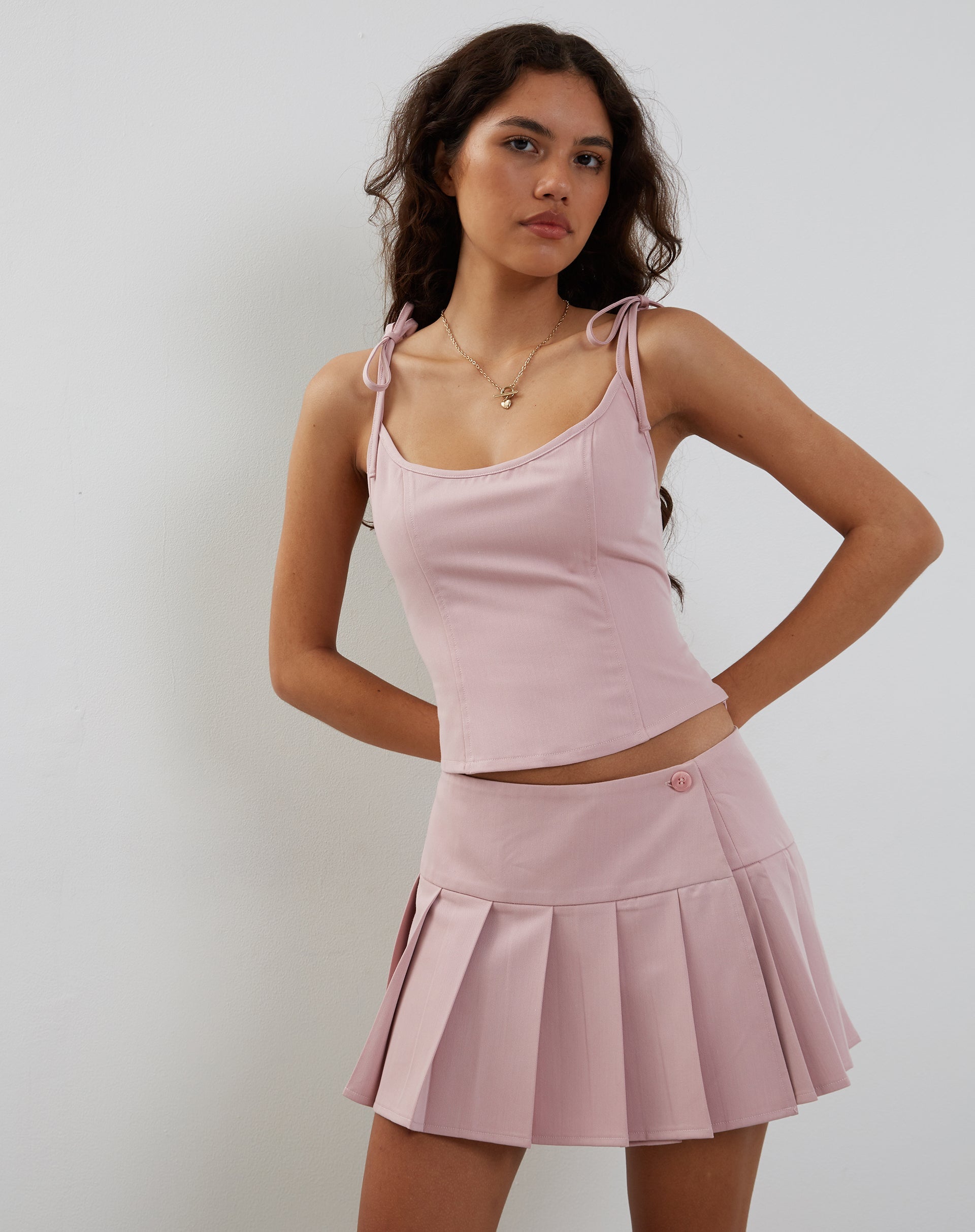 Image de Casini Micro jupe plissée en rose