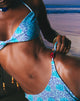 Image of Frata Beaded Bikini Bottom in Bohemian Botanical Blue