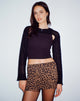 Image de la mini-jupe Lidya, Leopard Daze Brown