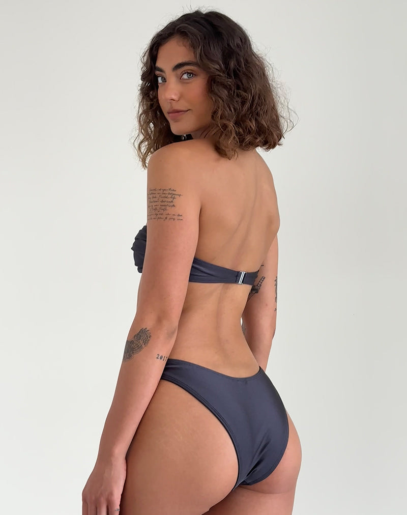 Image of Farida Bikini Bottom in Dark Grey