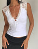 image de Livina Top in Jersey White Lace