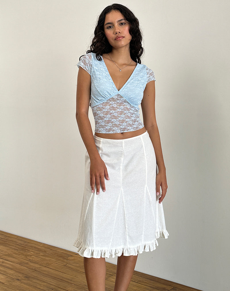 Image of Livra Top in Clover Lace Blue