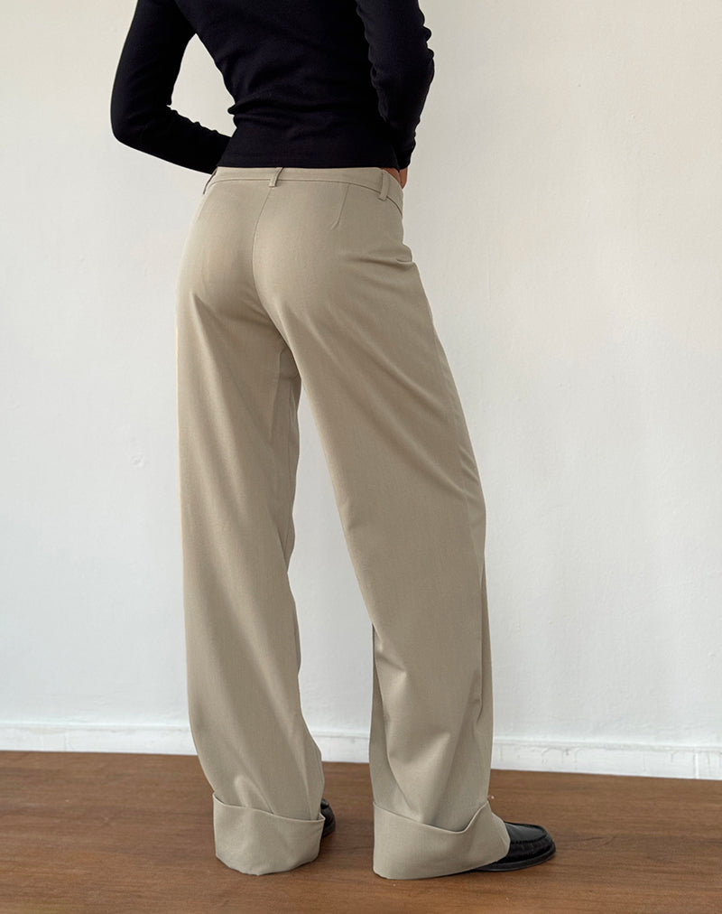 Image de Abba Low Rise Trousers in Stone