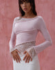 Image de Lucca Long Sleeve Top in Lace Pink Lotus