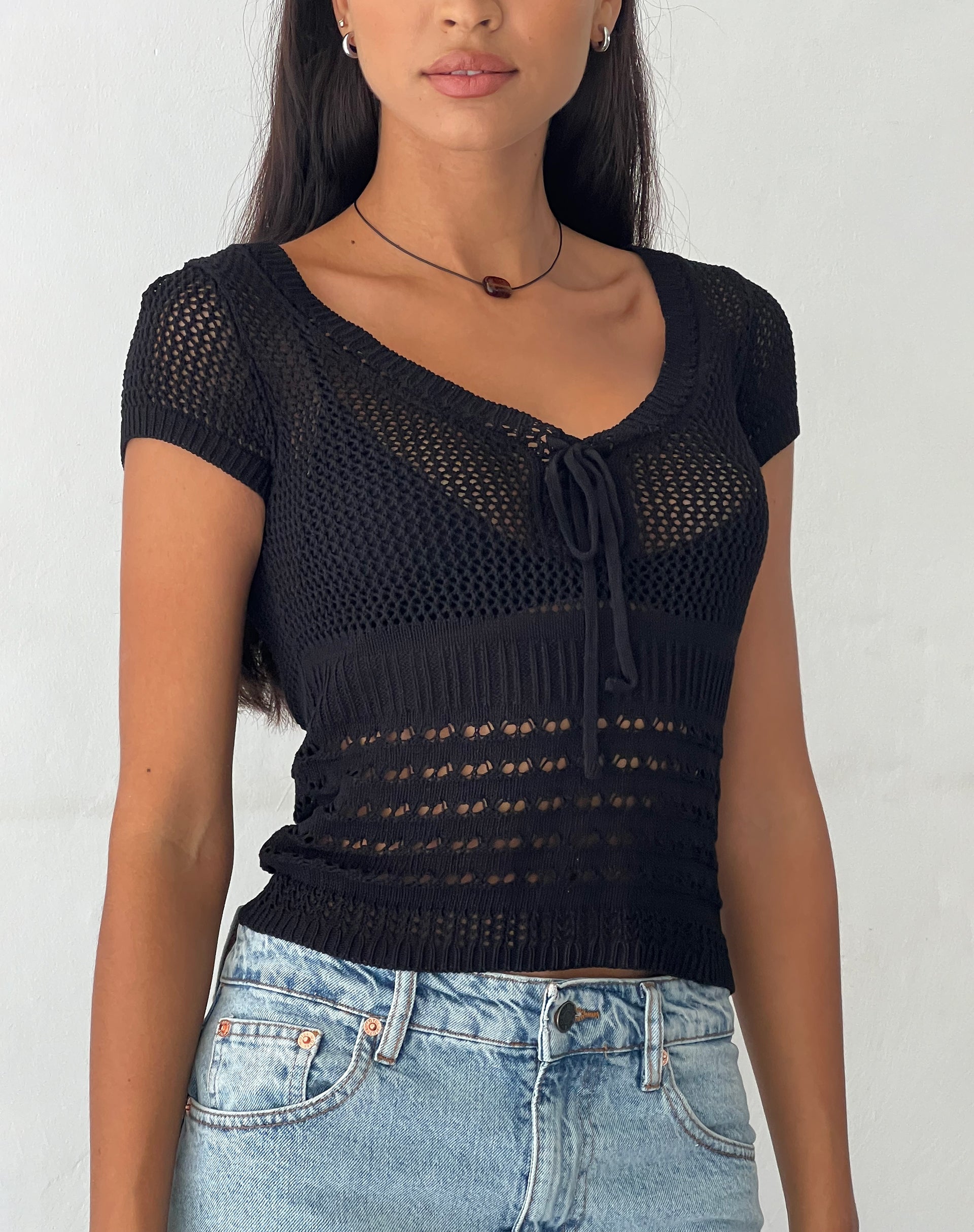 Image de Maika Knitted Top in Black