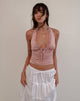 Image de Mutsuki Halterneck Top in Satin Pink