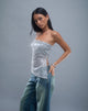 Image of Brilia Bandeau Top in Sequin Knit Silver