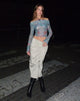 image de MOTEL X JACQUIE Nagya Long Sleeve Top en Lumen Mesh Blue