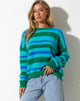 image de Namari Jumper in Fluffy Yarn Turquoise