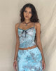 Image de Norde Cami Top in Blue Paisley Abstract Rustic