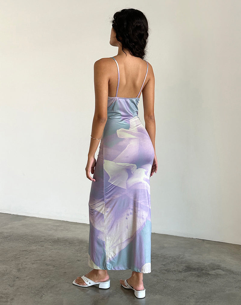 Image of Norila Cami Maxi Dress in Slinky Orchid Petals Lilac
