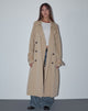 Image of Orcati Double Breasted Trench Coat in Tan