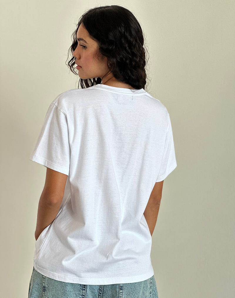 Image of Oversized Basic Tee in White Cuties