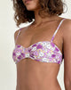 Image of Pali Bikini Top in Bright Floral Orange and Purple