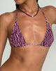 Image de Pami Bikini Top in Purple Irregular Polka