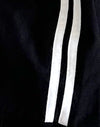 Black with White Stripe