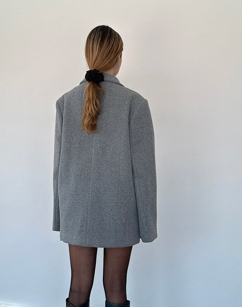 Image de Binaiya Blazer en laine surdimensionné en gris