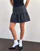 Image of Raffita Mini Skirt in Black Denim Chambray