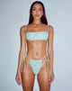 Image de la culotte de bikini Leyna en Ditsy Flower Lime Blue