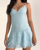 Image of Riasi Mini Dress in Baby Blue Chiffon